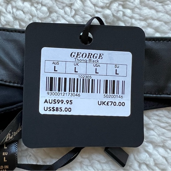 Honey Birdette George Thong Luxury Bondage Lingerie with Silver Hardware - Picture 7 of 8